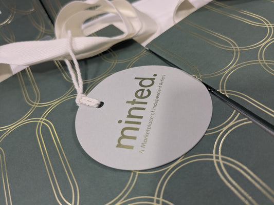 10-Packs Minted Light Heartedly Wine & Spirits Gift Bags Foil Print 13"H x 5"W