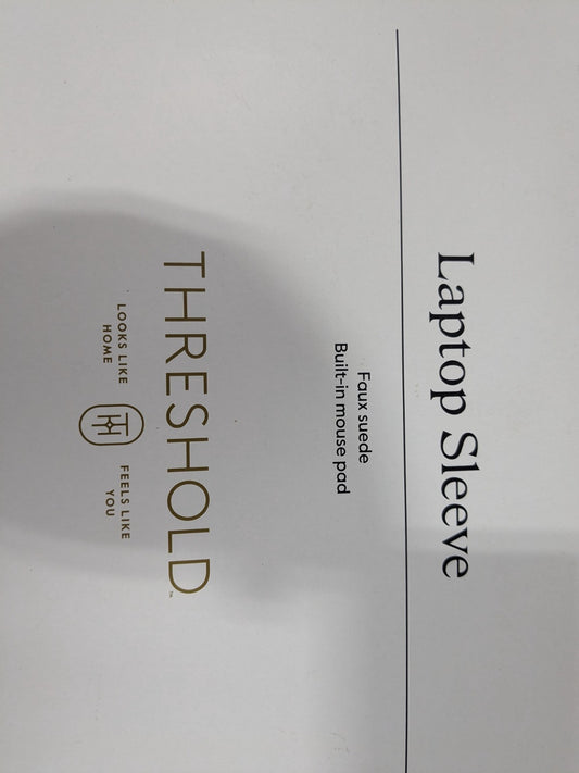 2x Threshold Faux Leather Laptop Sleeve + Mouse Pad Set Tan Office Accessory