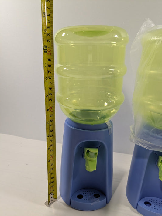 2 Liter Beverage Dispenser with Spigot Blue/Green Plastic Drink Server Set of 2