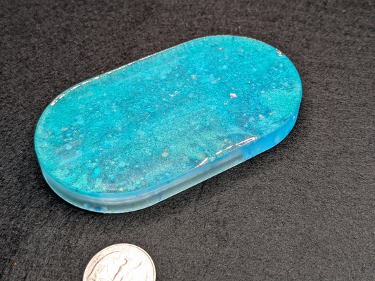 Handmade Small Resin Art Trinket Tray - Sectioned Organizer Dish