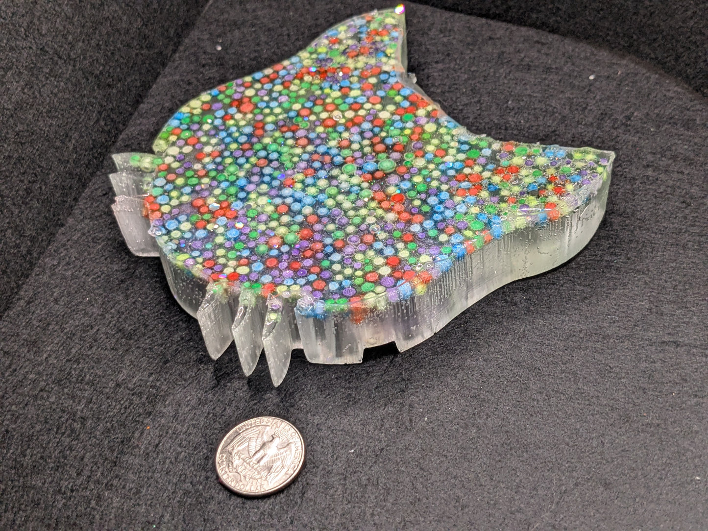 Handmade Resin Cat Tray - Whimsical Trinket Dish