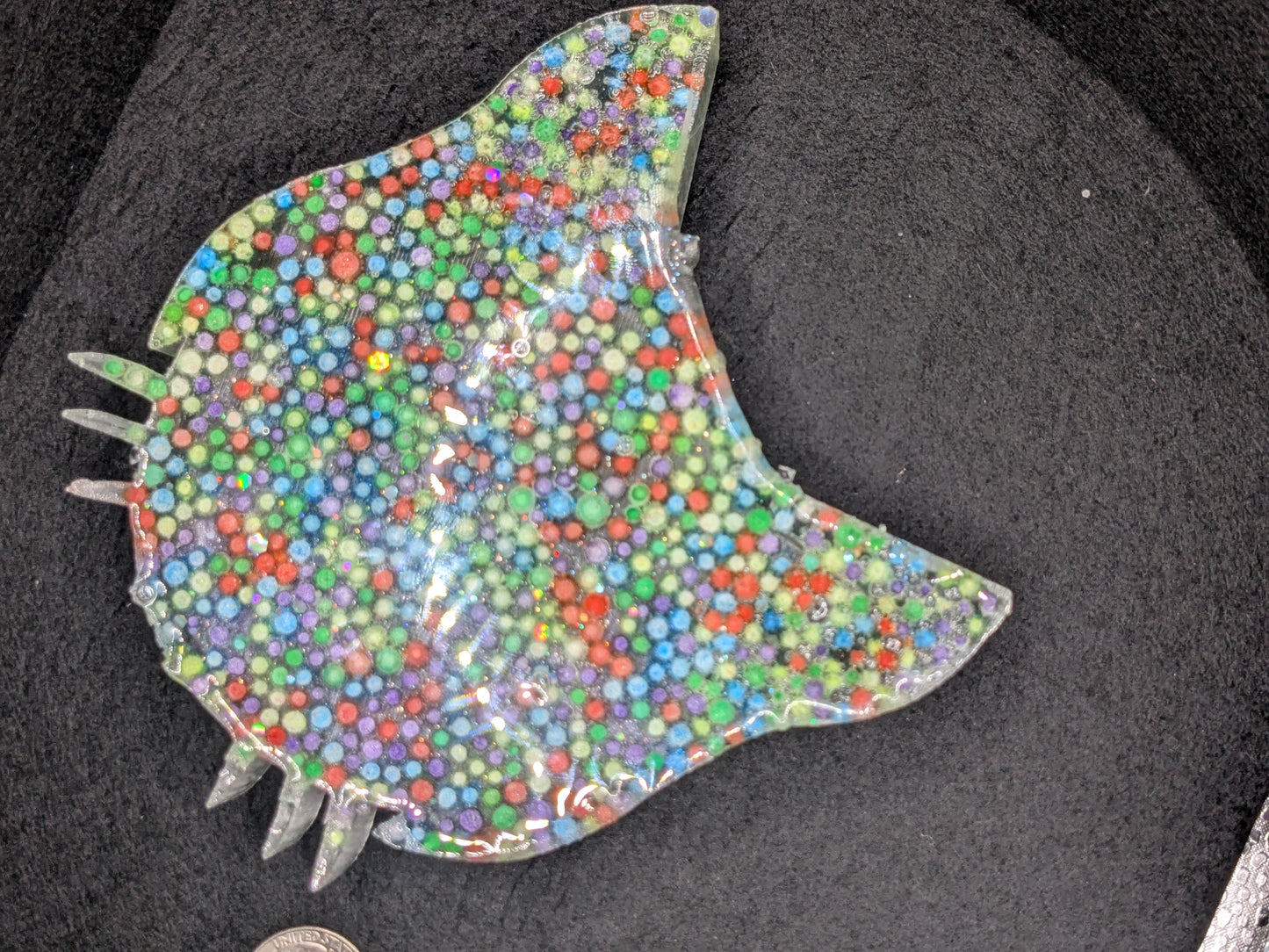Handmade Resin Cat Tray - Whimsical Trinket Dish