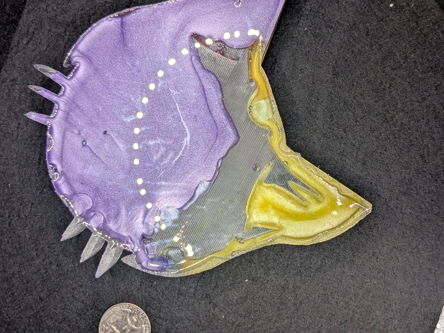Handmade Resin Cat Tray - Whimsical Trinket Dish