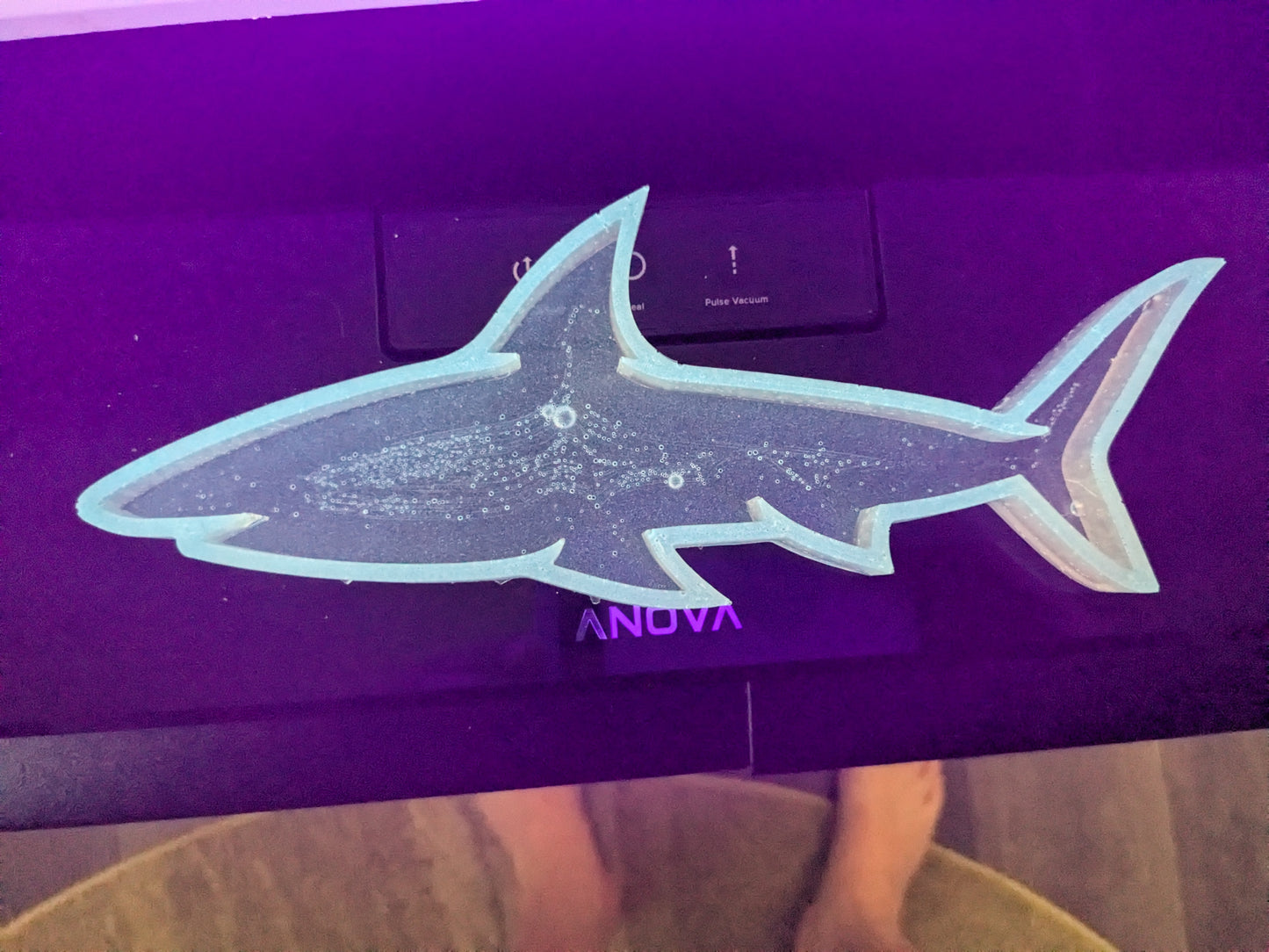 Luminous UV Handmade Resin Shark Tray