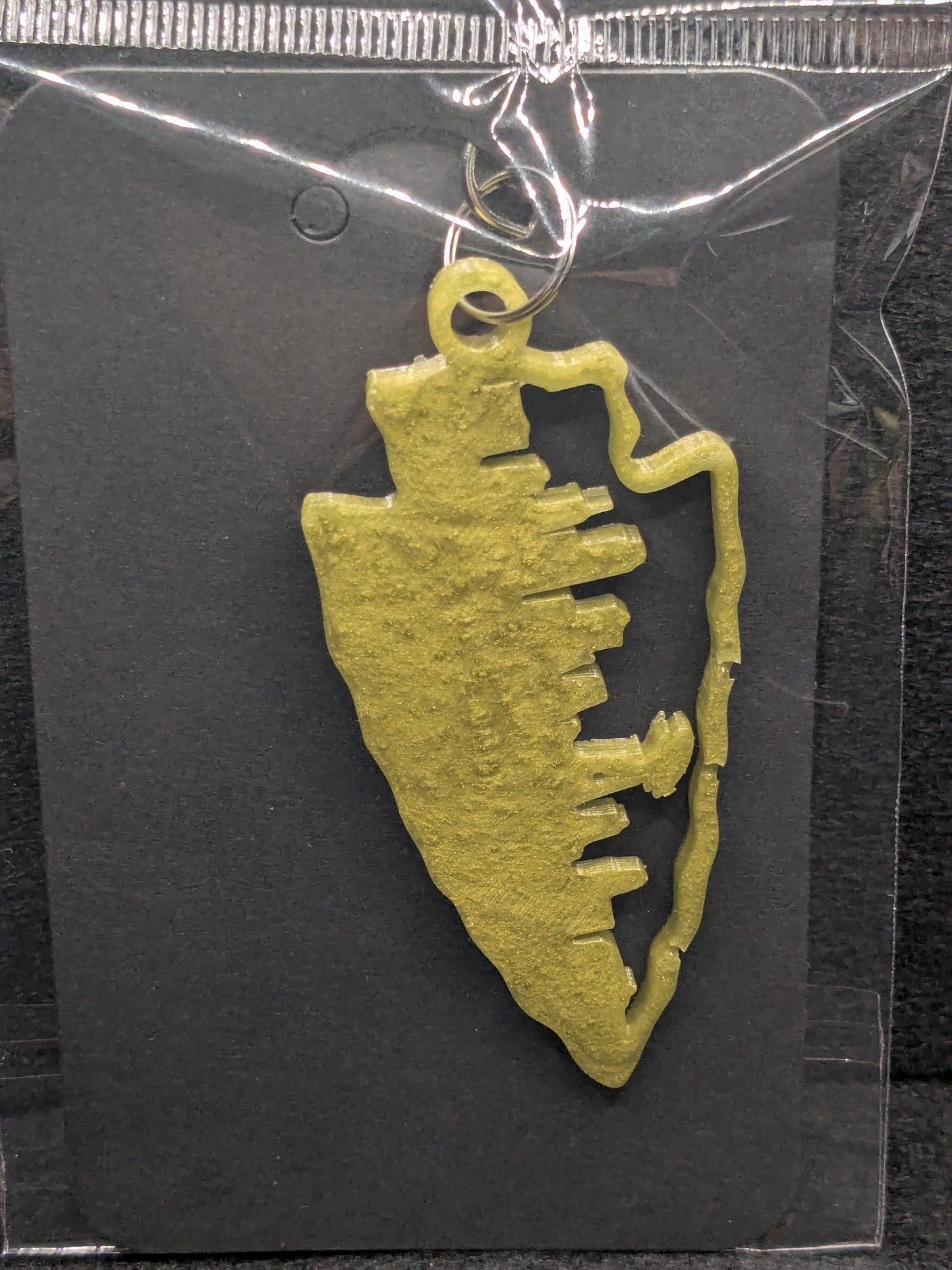 Hand Crafted Kansas City Chiefs Skyline Resin Art Keychain