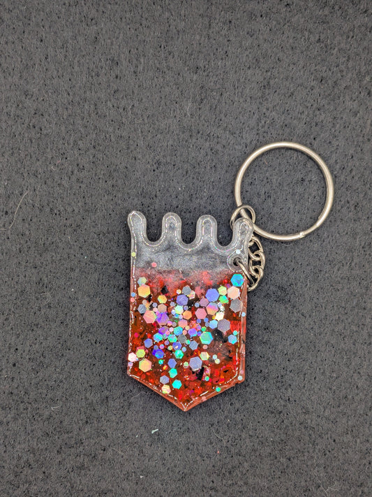 Handcrafted Kansas City Royals Crown Resin Art Keychain