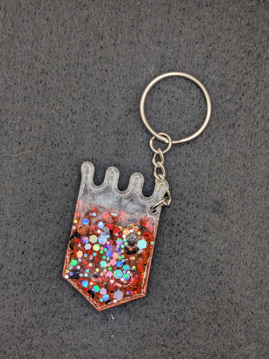 Handcrafted Kansas City Royals Crown Resin Art Keychain