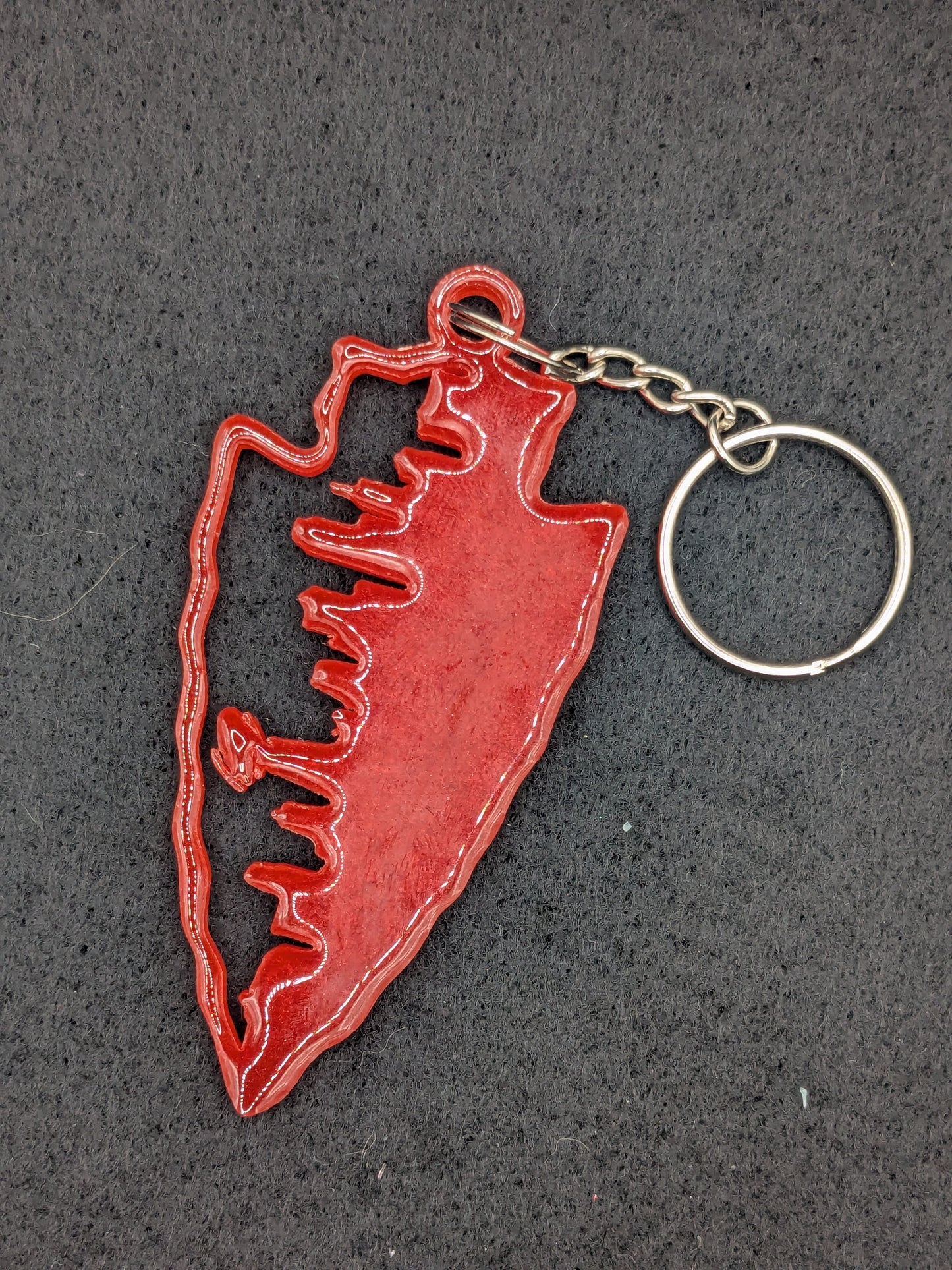 Hand Crafted Kansas City Chiefs Skyline Resin Art Keychain