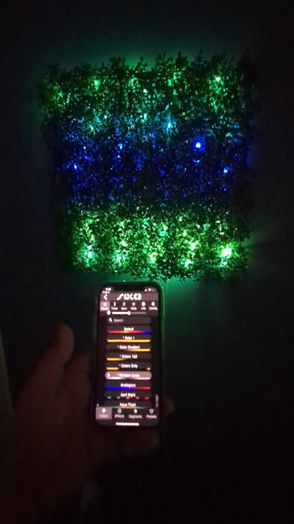 "20x20” Ivy Flower Wall Panel with LED Lighting – Multi-Color And Patterns 