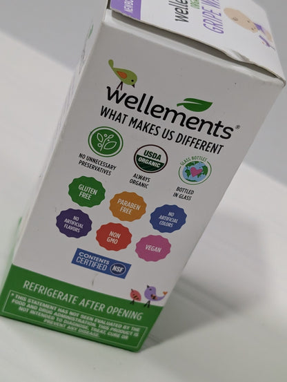 2-Pack Wellements Organic Gripe Water Relief from Baby Gas, Colic & Hiccups 4 Oz