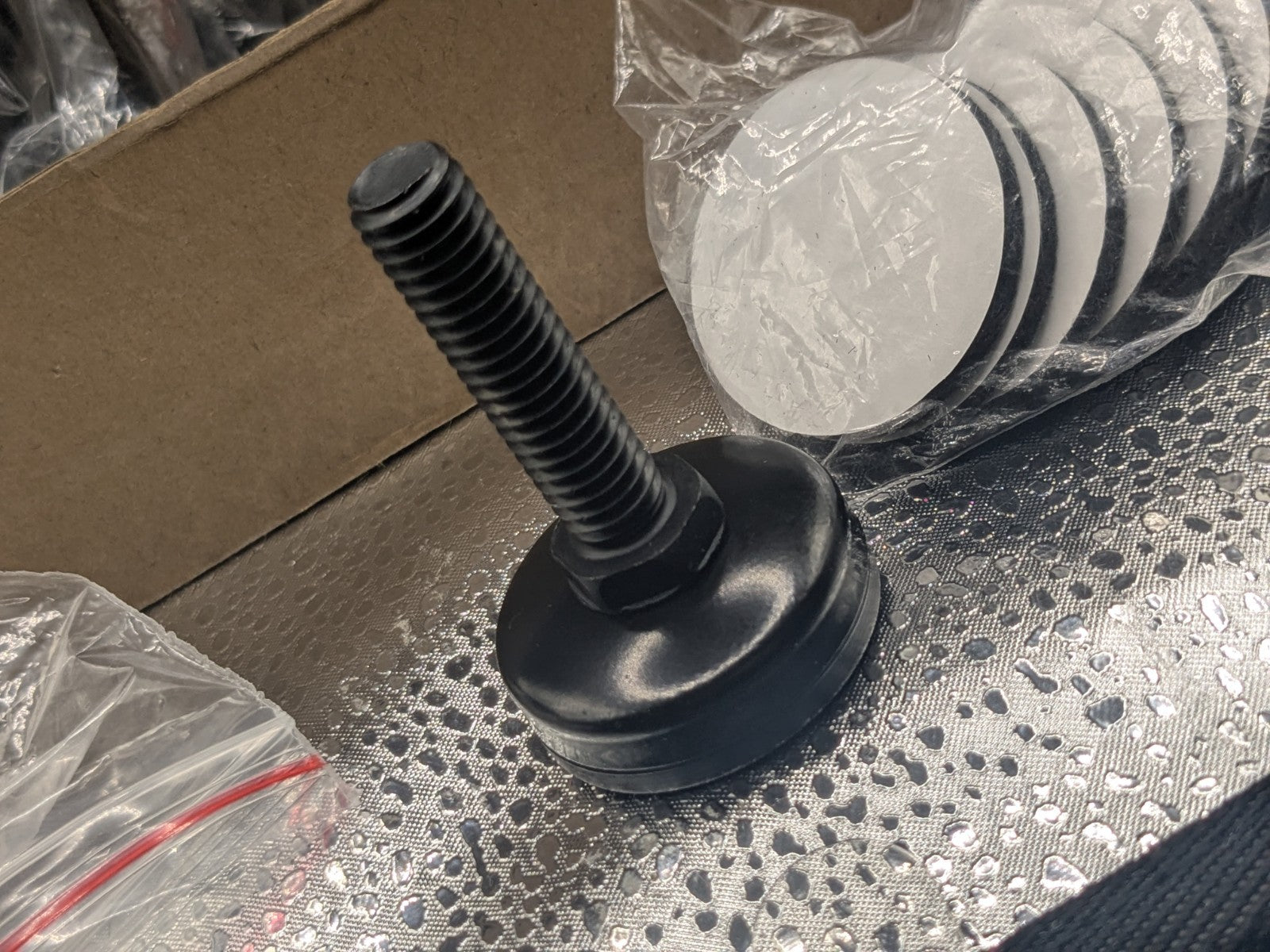 10 Pack Adjustable Black Furniture Leveling Feet with Pads