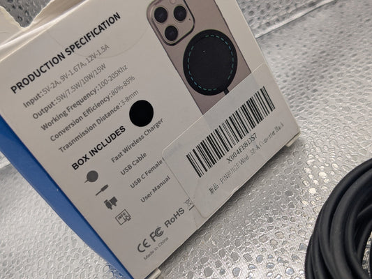 15W Max Fast Wireless Charger Pad USB-C Qi Compatible for iPhone Samsung Android