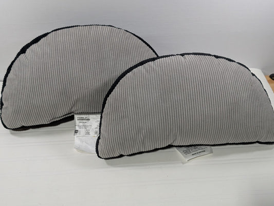2-Pack Room Essentials Decorative Toss Pillow Grey & Black Extra Soft 17 x 9 x 2