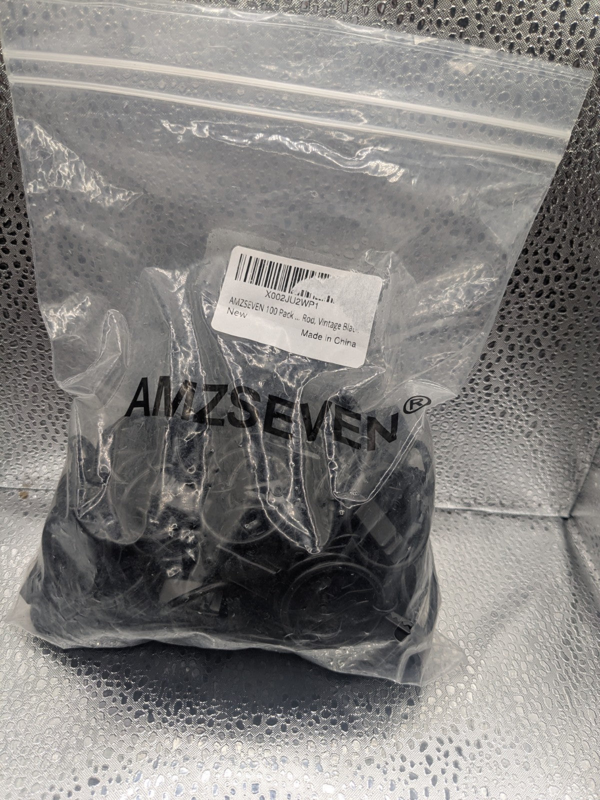 10-Pack Black Curtain Rod Ring with Clips 2" ID