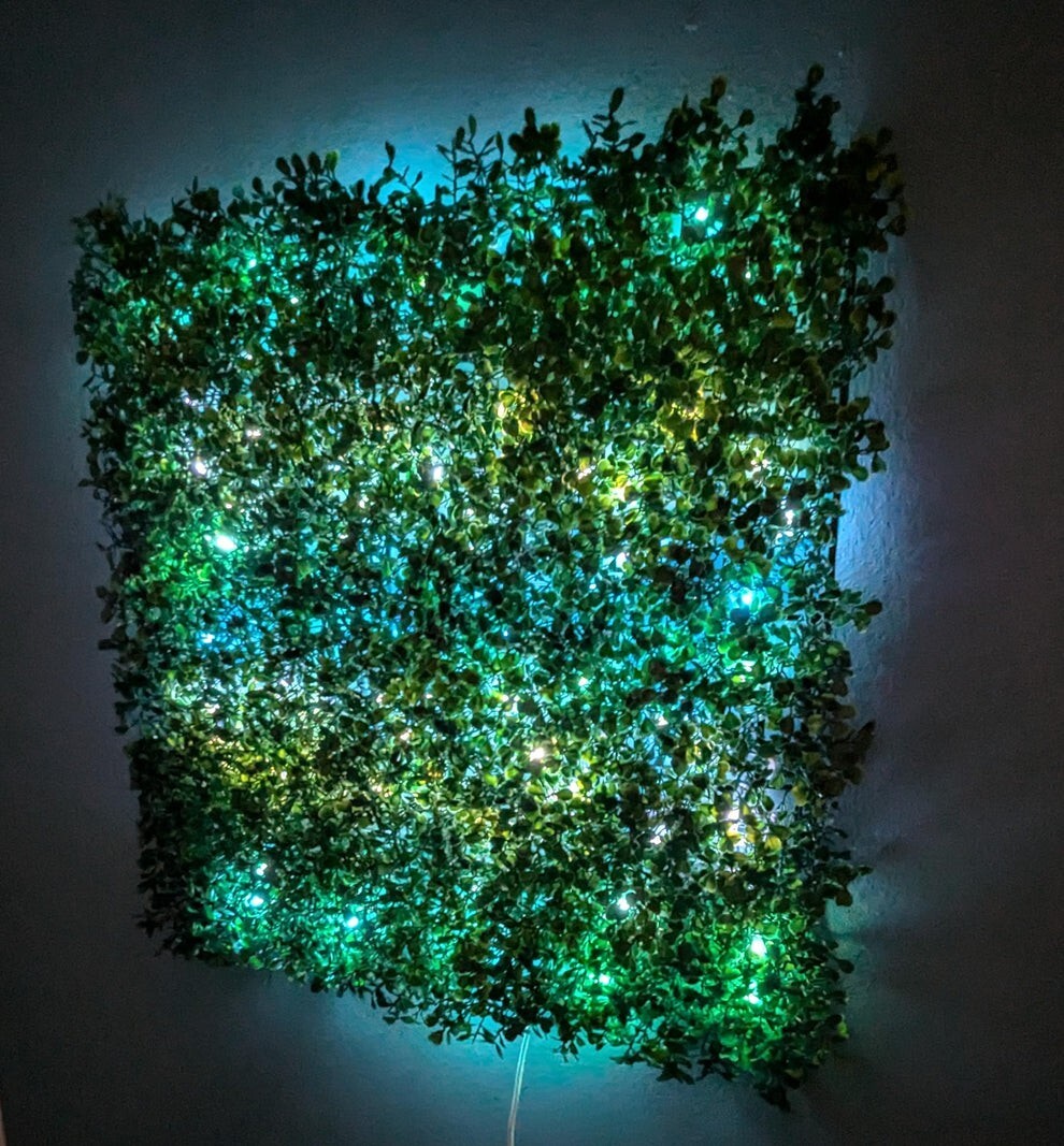 "20x20” Ivy Flower Wall Panel with LED Lighting – Multi-Color And Patterns 