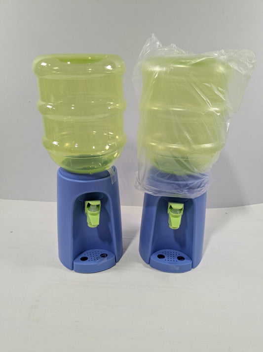 2 Liter Beverage Dispenser with Spigot Blue/Green Plastic Drink Server Set of 2