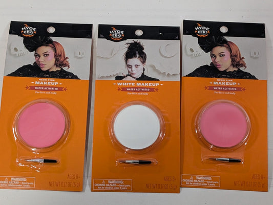 3-Pack Hyde and EEK Boutique White & Neon Pink Halloween Makeup For Face & Body
