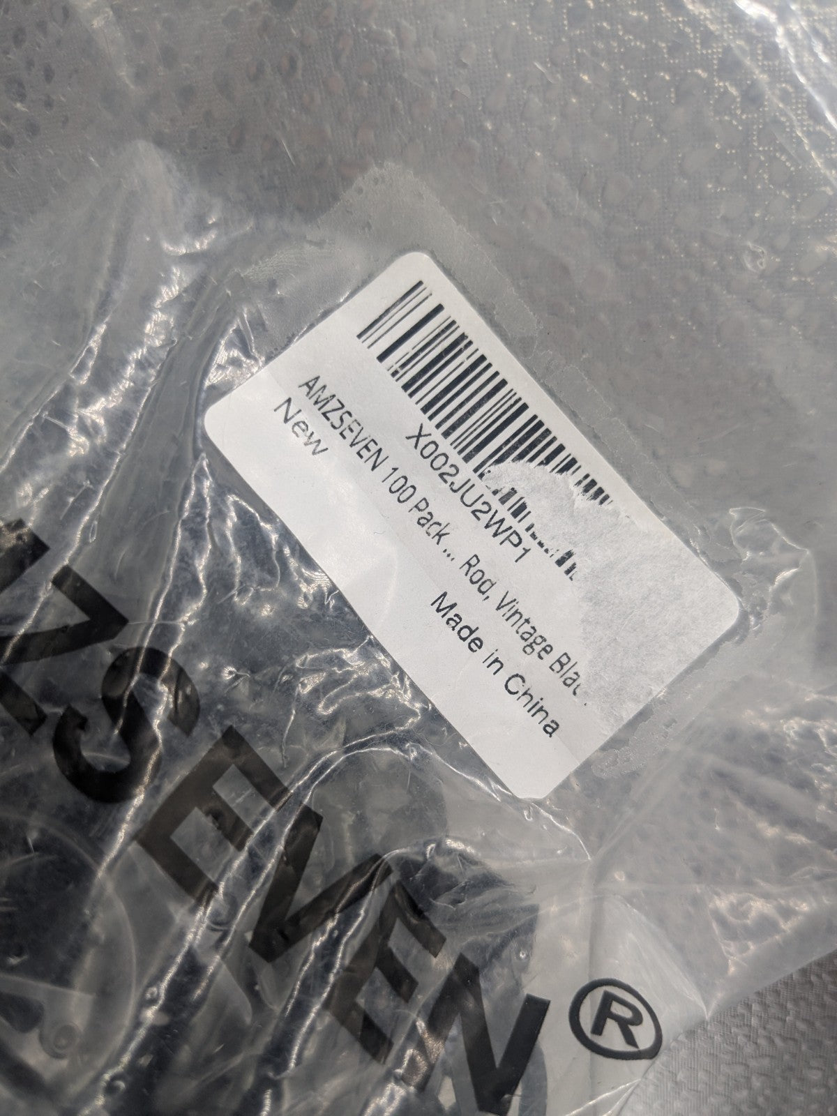 10-Pack Black Curtain Rod Ring with Clips 2" ID