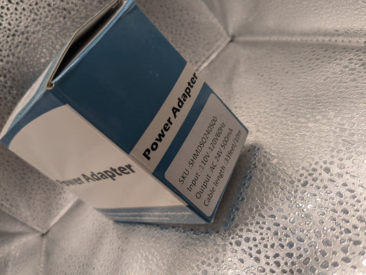 24V AC Power Adapter SHMDSO24500 500mA 33ft Cable Transformer Plug