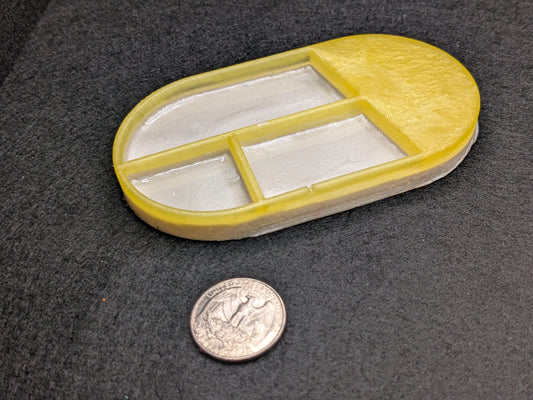 Handmade Small Resin Art Trinket Tray - Sectioned Organizer Dish