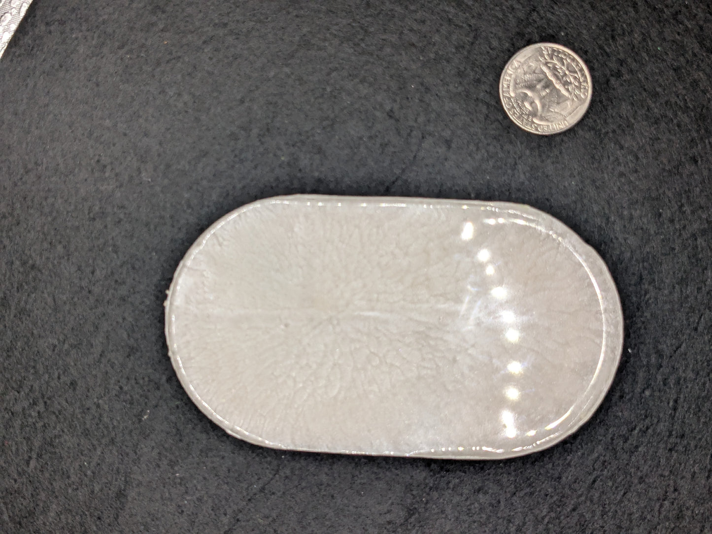 Handmade Small Resin Art Trinket Tray - Sectioned Organizer Dish