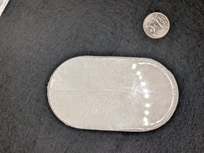 Handmade Small Resin Art Trinket Tray - Sectioned Organizer Dish