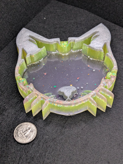 Handmade Resin Cat Tray - Whimsical Trinket Dish