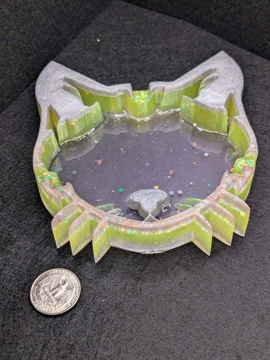 Handmade Resin Cat Tray - Whimsical Trinket Dish