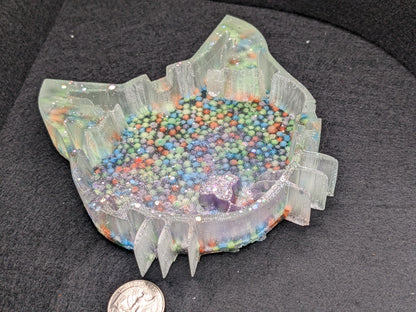 Handmade Resin Cat Tray - Whimsical Trinket Dish