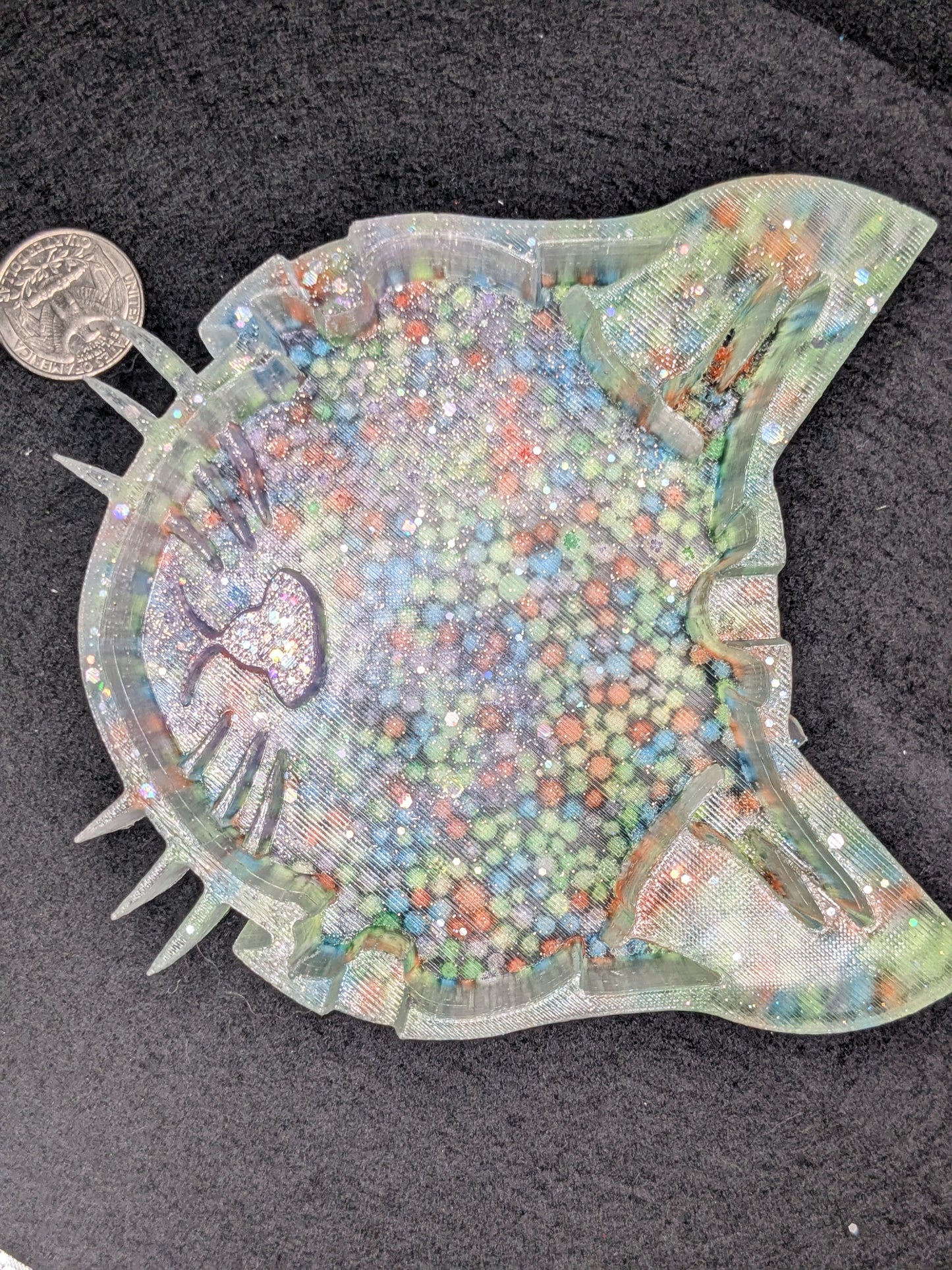 Handmade Resin Cat Tray - Whimsical Trinket Dish