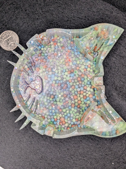 Handmade Resin Cat Tray - Whimsical Trinket Dish