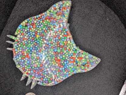 Handmade Resin Cat Tray - Whimsical Trinket Dish