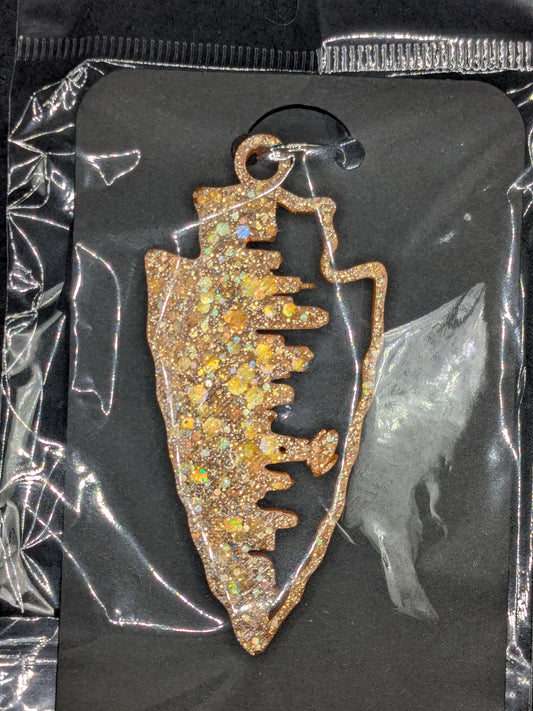 Hand Crafted Kansas City Chiefs Skyline Resin Art Keychain