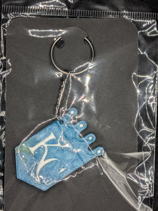 Handcrafted Kansas City Royals Crown Resin Art Keychain