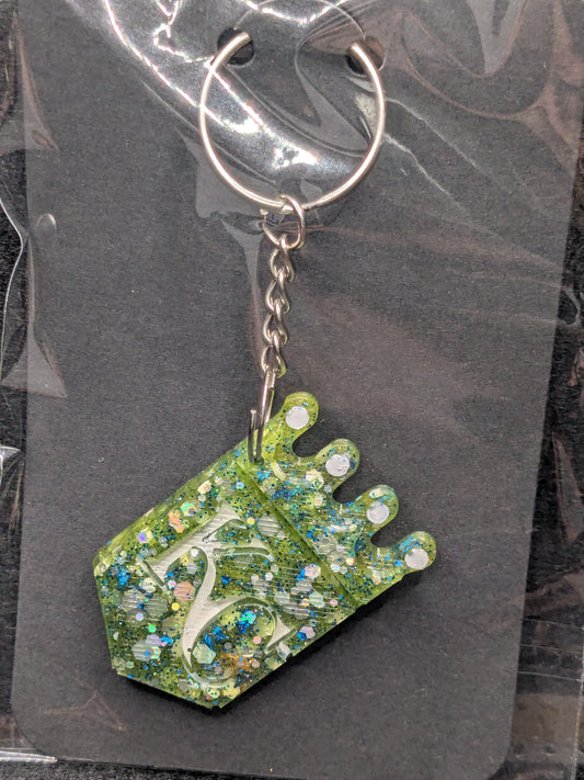Handcrafted Kansas City Royals Crown Resin Art Keychain