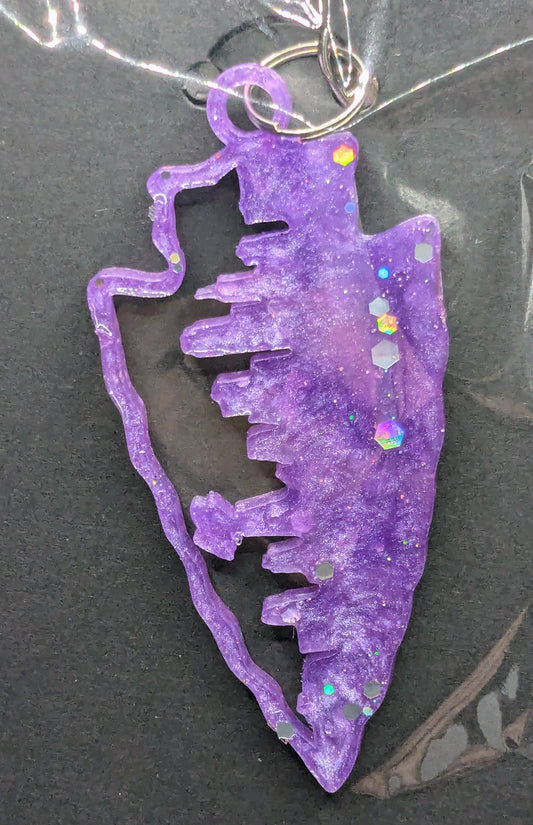 Hand Crafted Kansas City Chiefs Skyline Resin Art Keychain