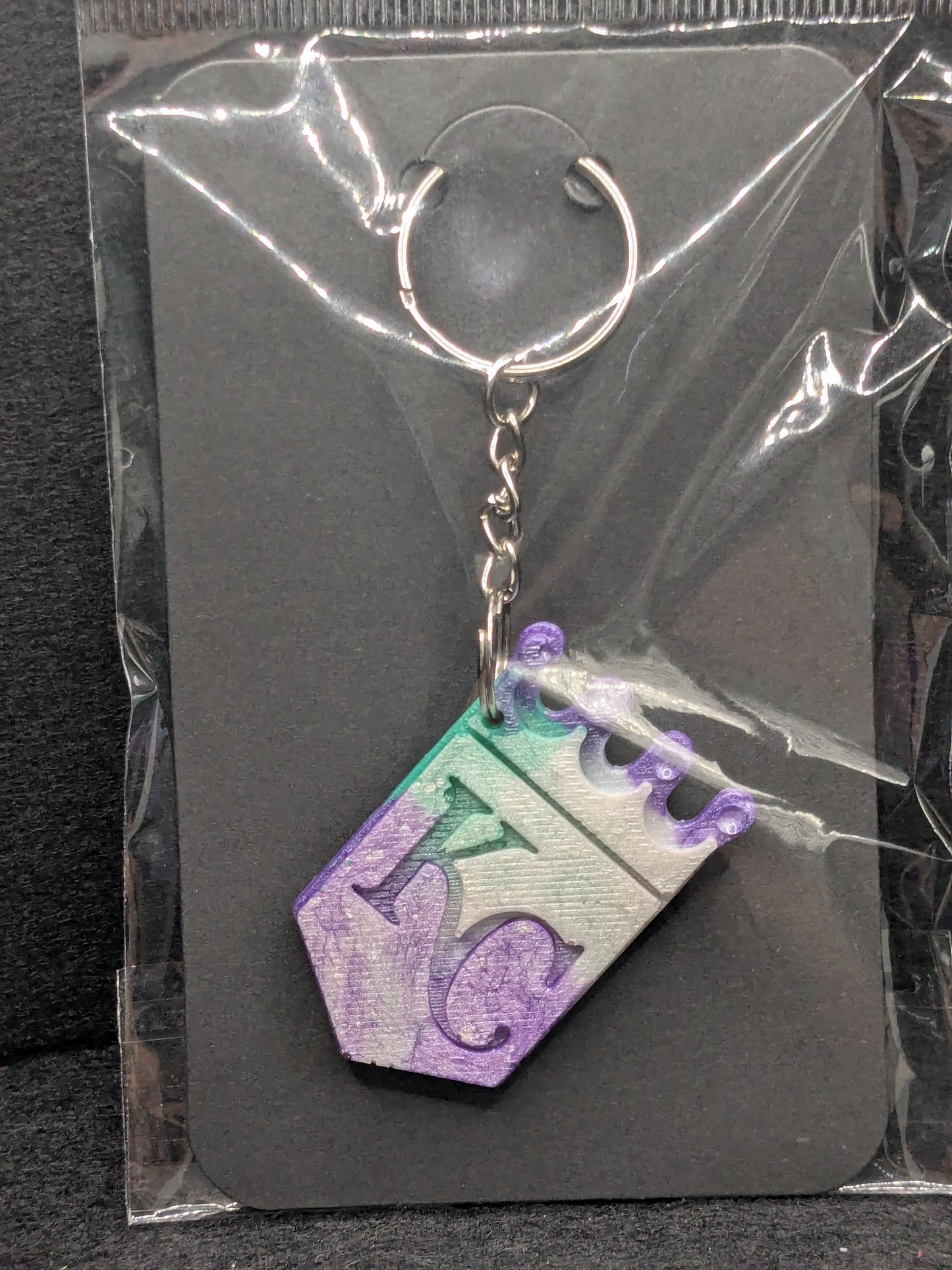 Handcrafted Kansas City Royals Crown Resin Art Keychain