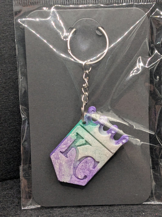Handcrafted Kansas City Royals Crown Resin Art Keychain
