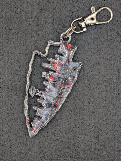 Hand Crafted Kansas City Chiefs Skyline Resin Art Keychain