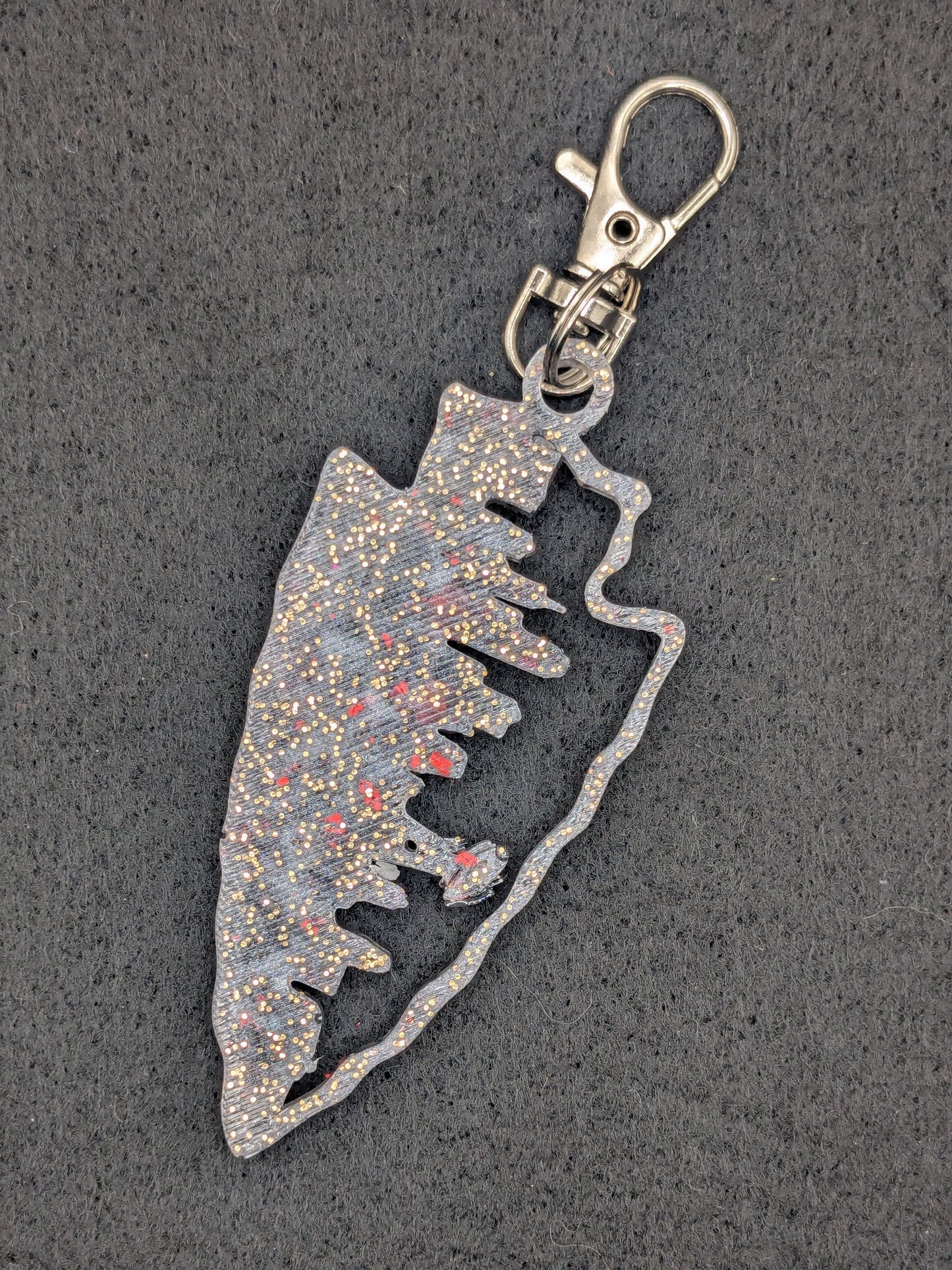 Hand Crafted Kansas City Chiefs Skyline Resin Art Keychain