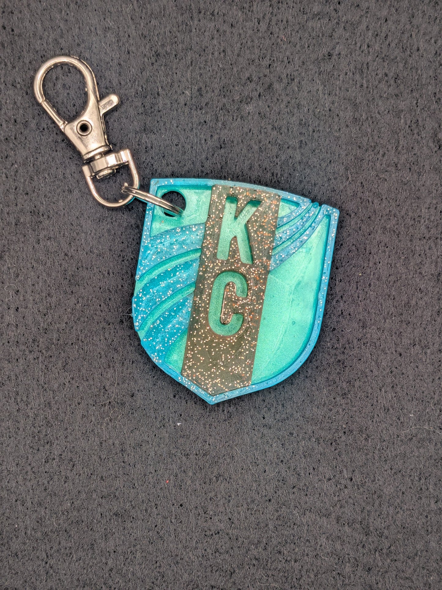 Handcrafted Kansas City Current Women's MLS Resin Art Keychain