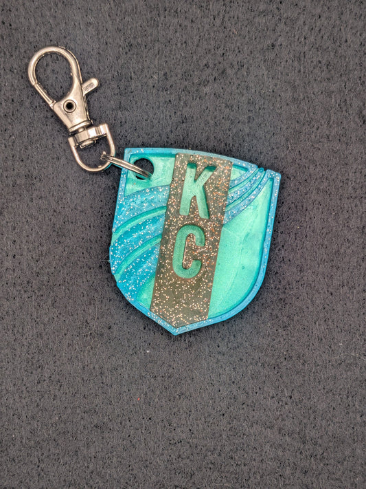 Handcrafted Kansas City Current Women's MLS Resin Art Keychain