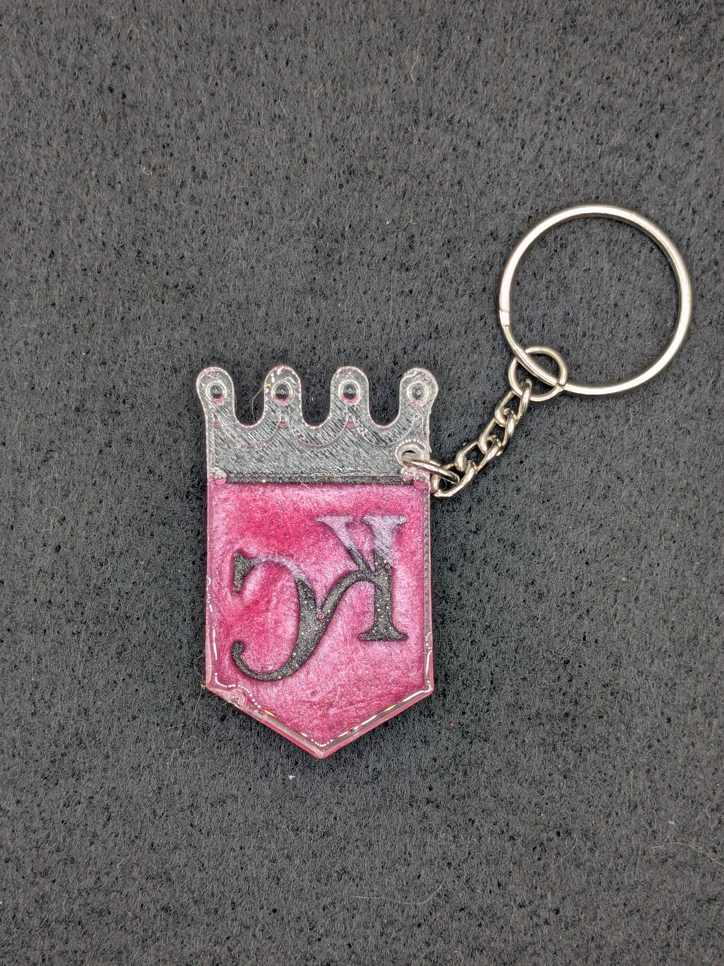 Handcrafted Kansas City Royals Crown Resin Art Keychain