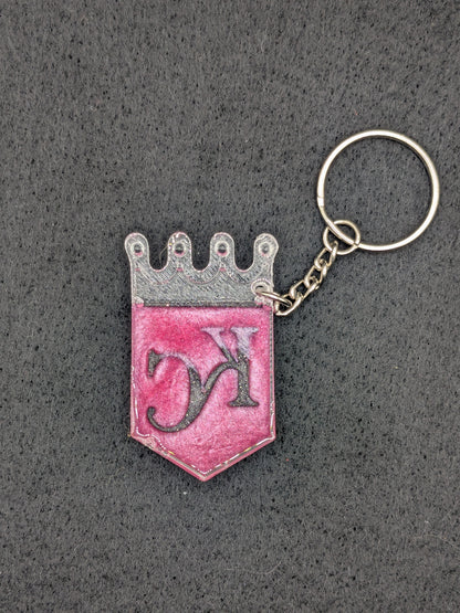 Handcrafted Kansas City Royals Crown Resin Art Keychain