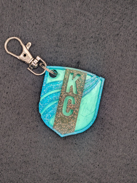 Handcrafted Kansas City Current Women's MLS Resin Art Keychain