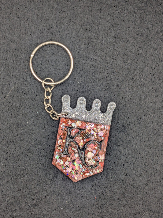 Handcrafted Kansas City Royals Crown Resin Art Keychain