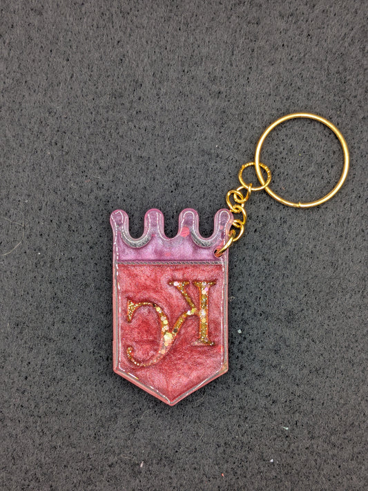 Handcrafted Kansas City Royals Crown Resin Art Keychain