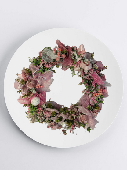 Elegant Pink Floral Handmade Wreath
