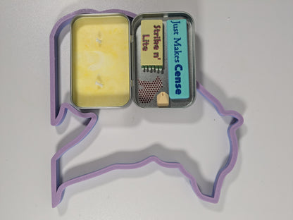 Just Makes Cense, Custom Scented Candle and Incense Burner Combo Tin