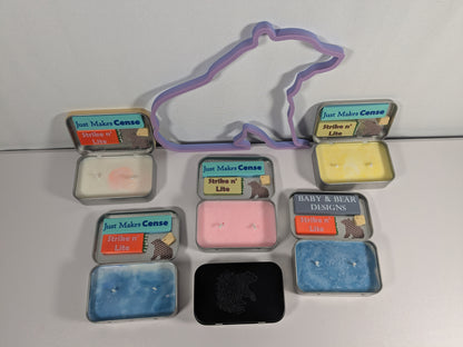 Just Makes Cense, Custom Scented Candle and Incense Burner Combo Tin